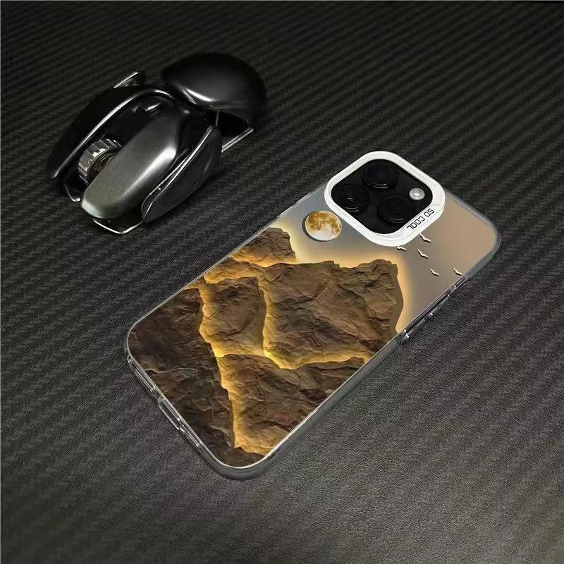 Lucky Golden Mountain Phone Case for  Poco F6 X6 F5 X5 M6 Pro 4G Mi 13 12 11 Lite 5G NE 14 13T 14T Pro Matte Hard Cover