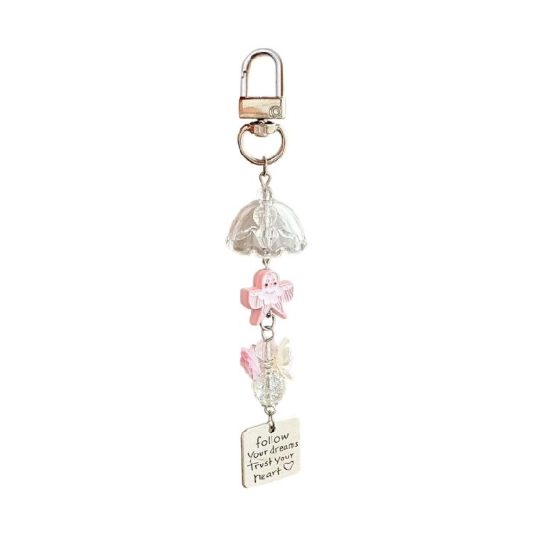 Artistic Resin Kite Keychain With Wind Chime Keyring With Swinging Ornament Handmade Camera Strap Accessory