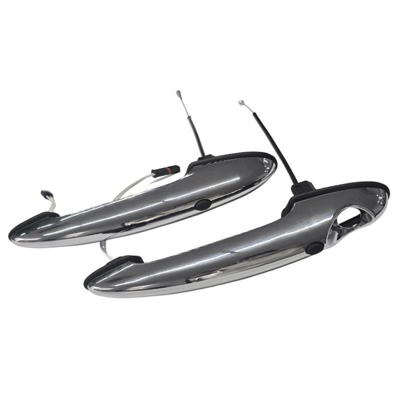 Car Front Door Exterior Handle Smart Key Handle 51212752577 51212752578 For Mini Cooper R55 R56 R57 R58 R59 SilverPlated