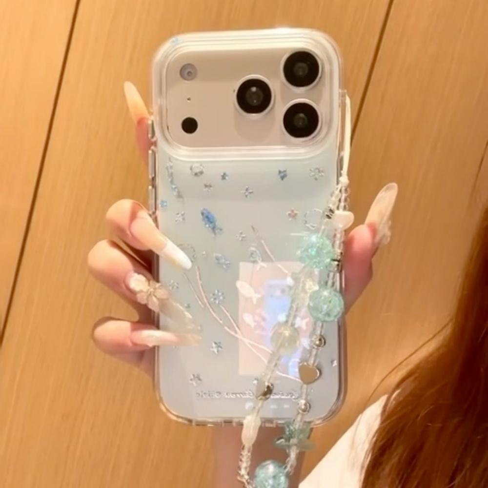 

Милый Синий Мультяшный Золотая Рыбка Чехол для iPhone 17 Pro Max Стиль Ins Модный Защитный Чехол для Женщин iPhone 15
