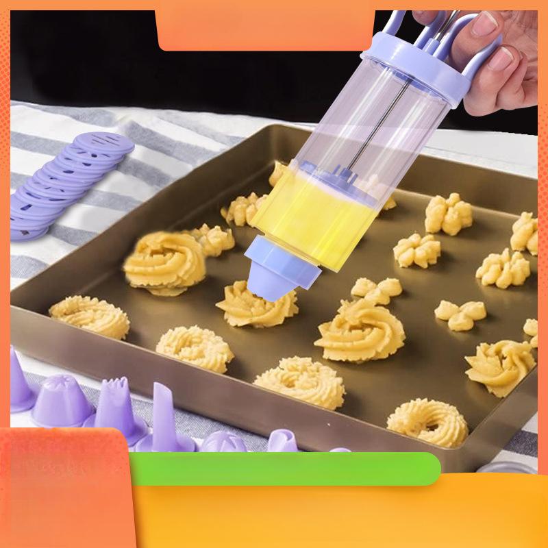 1Pc Transparent baking tool, cream cookie cake piping gun, portable and easy DIY safe and odor-free