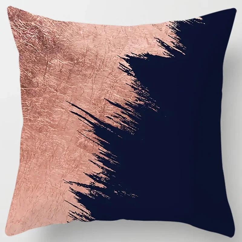 Simple Ink Style Art Printing Pattern Cushion Cover Home Living Room Sofa Decoration Polyester Square Pillow