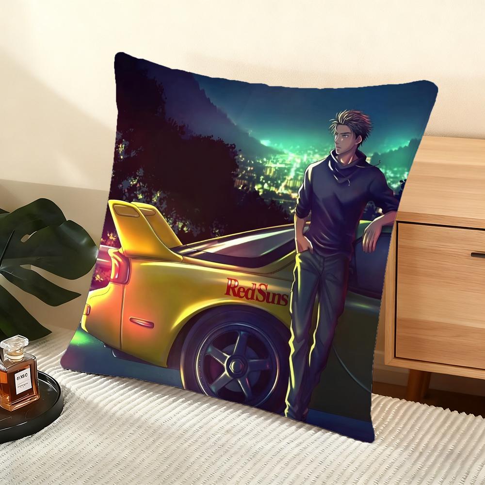 I-Initial D Ae86 Cushion Cover Soft Short Plush Pillow Cover Smooth Cozy Texture Aesthetic Cushion Case Home Decor