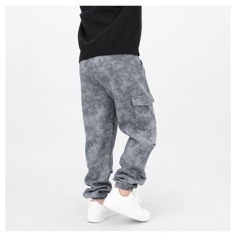 Korean Style Boys Casual Cargo Pants For Big Kids Autumn