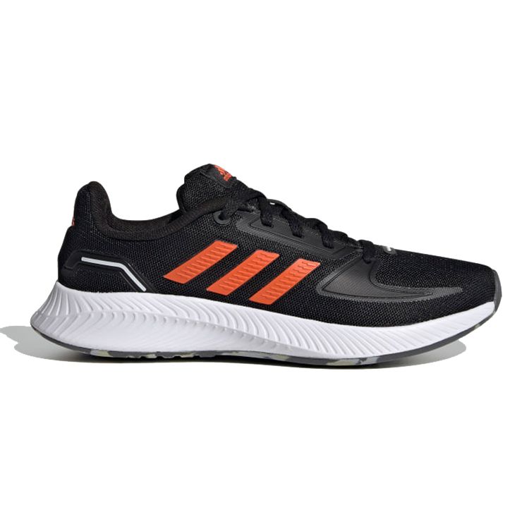 Adidas Neo Runfalcon 2.0 Breathable Non-Slip Durable Low-Top Kids Running Shoes Kids Running Shoes Black Orange FY9500