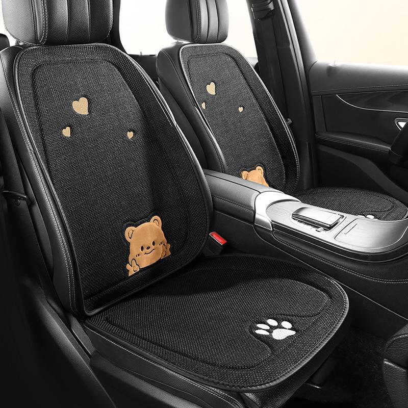 Universal Bieye Bear Cartoon Car Seat Cushion, Cotton & Linen, for All Seasons - Fits Buick Verano, Blue 6 Regal