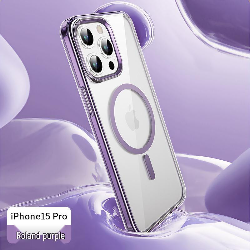 iPhone 14/15 Transparent Airbag Anti-Drop Case with Back Panel