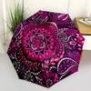 Tapis à motif Mandala Vibrant: Décoration d'intérieur style bohème Parapluie, Parapluie pliant 3 sections portable pour hommes et femmes, Cadeau de Noël ES155