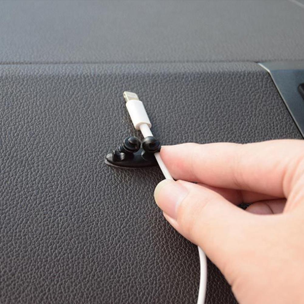 8pcs Car Wire Clip Multifunction Cord Management Earphone USB Cable Clamp Holder 3 Clamps Dealing with Different Thickness Wires