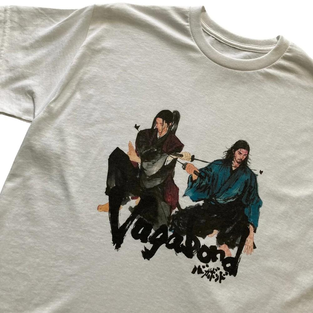 VAGABOND Сасаки Кодзиро и Мусаси МАНГА UNISEX высококачественный принт GILDAN Унисекс футболка S