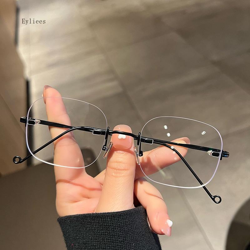 

Женские безободковые очки для миопии, квадратные очки для близи, готовые оптические очки по рецепту, минус диоптрии -4.0