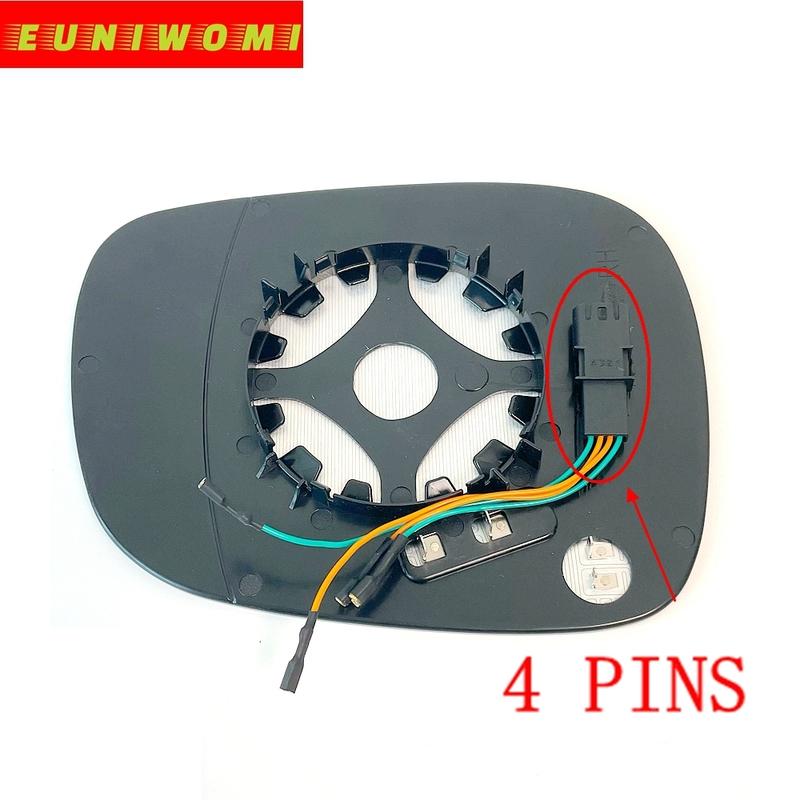 Car Heated Wide Angle Mirror Glass 4 P with Connector for BMW X1 E84 ( 2009-2012 ) / X3 F25 (2010-2014)
