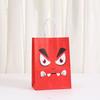 Halloween Themed Pumpkin Bags with Handles Fun Trick Or Treat Candy Pouches for Family Holiday Gift Wrapping