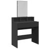 VidaXL Coiffeuse avec miroir noir 80x41x144,5 cm, table de maquillage, coiffeuse de chambre à coucher, coiffeuse avec 848172