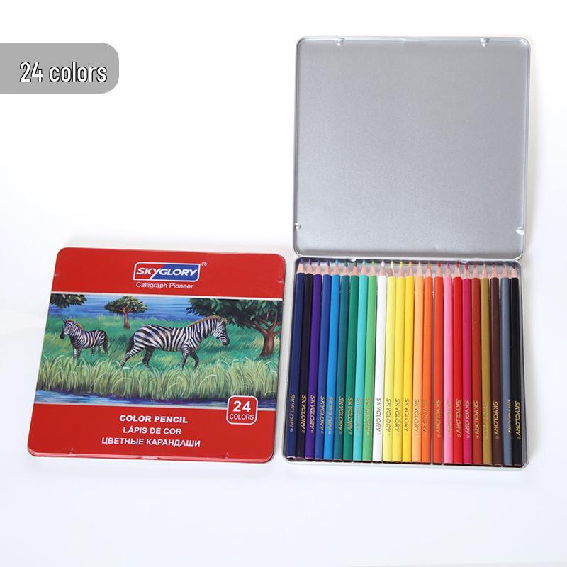 Professional Drawing Set: 120 Water-Soluble Oil-Based Colored Pencils (72 + 36 + 48 Colors)