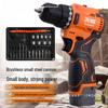 Two-Way Brushless Rechargeable Impact Drill - Compact Lithium Electric Hand Drill & Screwdriver.