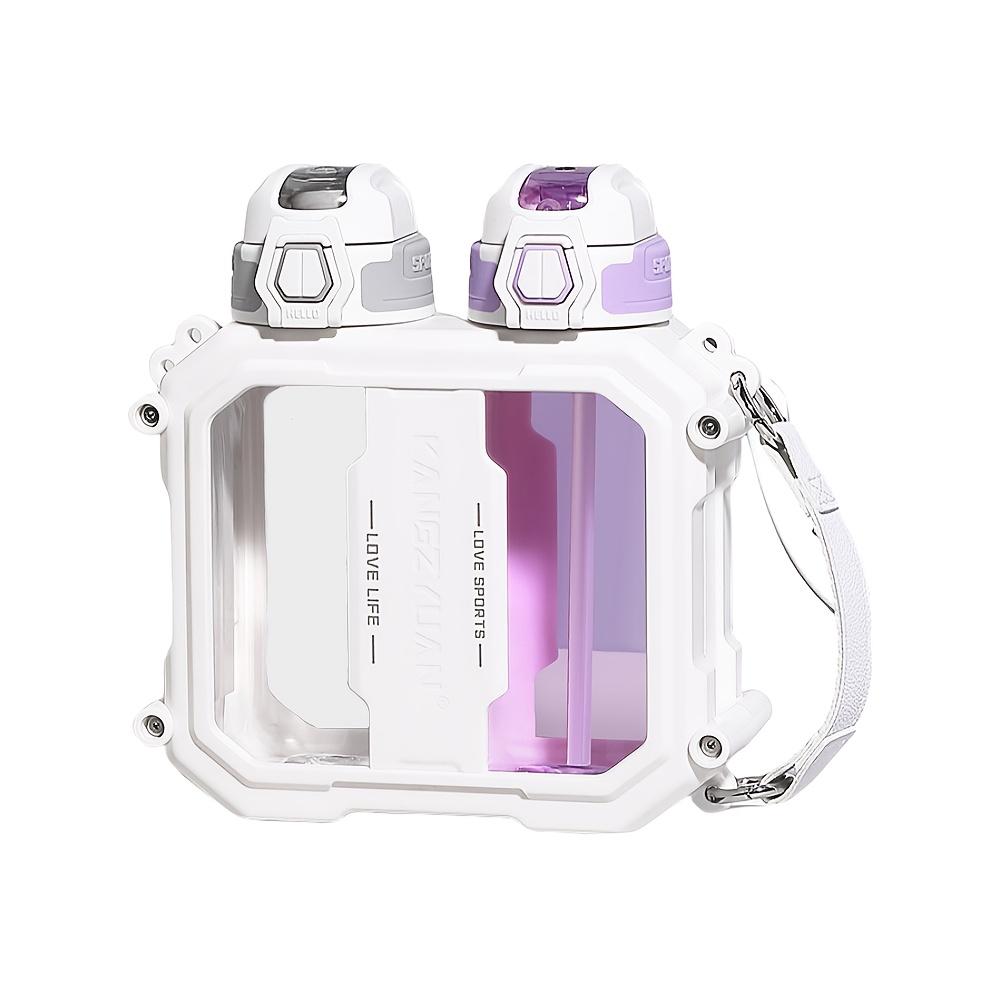 

Large Capacity Dual Compartment Water Bottle with Temperature Control 360° Detachable Infuser, Portable Design for Sports ,Outdoor Activities белый