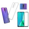 Case for OPPO RENO A9 2020 + Tempered Glass Black Edge - Thin Soft Silicone Protection Screen Protector Glass Film Phonillico®