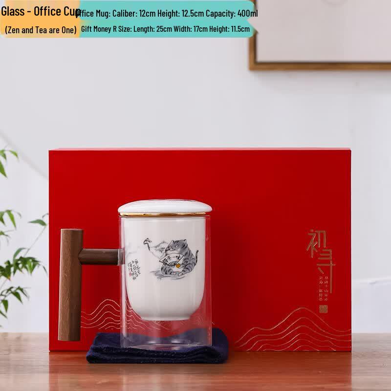 Ceramic Office Tea Cup Set with Infuser