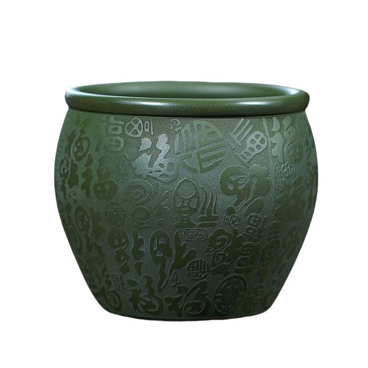 260ml Yixing Zisha Hundred Blessings Teacup Zen Tea Bowl Water Jug Tea-tasting Personal Cup Chazhan Master Cups Tea Ceremony Cha