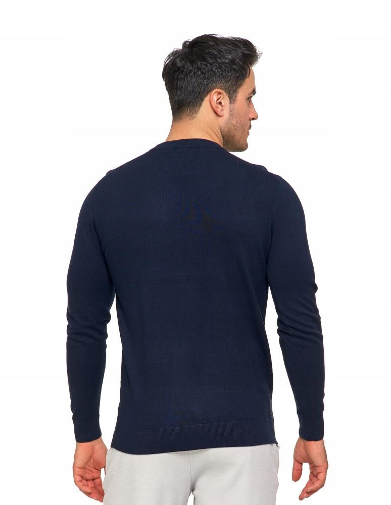 Men's Sweater Elegant Classic Viscose Fashionable Long Sleeve MORAJ XXL Navy