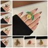 Strawberry Enamel Fruit Ring Korean Style Chunky Enamel Ring Cute Insect Drip Oil Ring  Couple