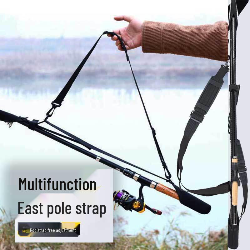 Lightweight Lure Rod Bag with Protective Sleeve, Strap, Rod Cap, and Storage Bag