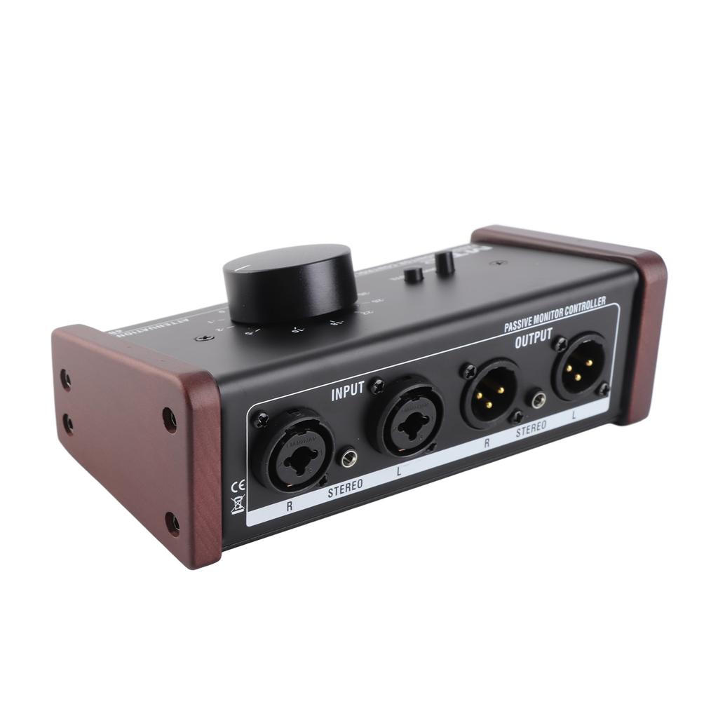 Passive Monitor Controller with XLR 3.5mm Inputs Outputs Supports Attenuation Control Mute Function