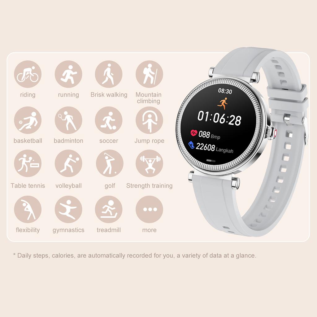 CF37 Women Smart Watch Menstrual Cycle Reminder Health Monitoring Bluetooth-compatible Call Smart Bracelet