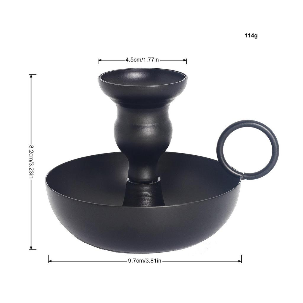 Eisen Kerzenhalter für Stabkerzen, Funktionelles Design mit Griff