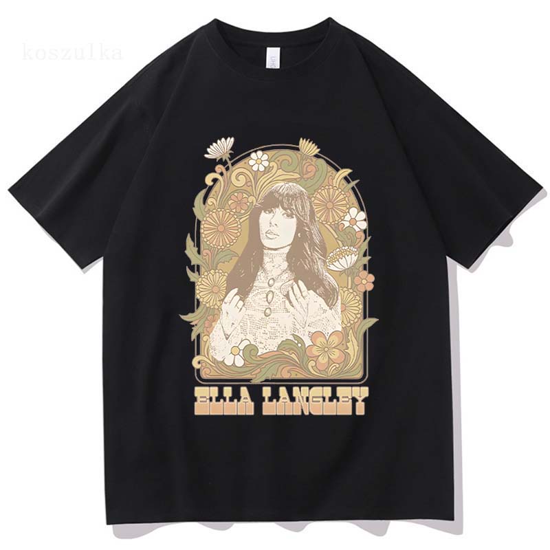 Ivory Dandelion T-shirts Ella Langley Dandelion Album Tee Fashion New Cotton Clothes Women Unisex Round Neck Long Sleeve Casual Tee