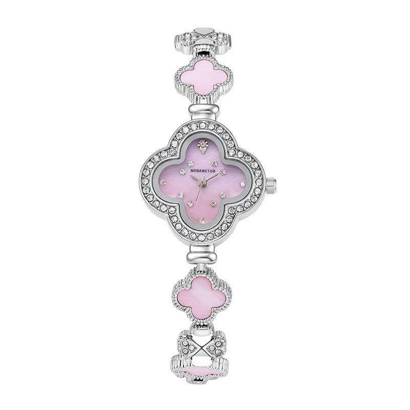 Mobangtuo Fashion Clover Watch Natural Fritillary Sea Indigo Premium Women S Watch розовый