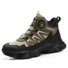 New anti-smash and anti-piercing comfortable labor urance boots fashionable lazy knob non-slip and wear-resistant safety work boots men