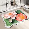 Fresh Flower Bathroom Absorbent Floor Mat Bathroom Entrance Quick-Drying Non-Slip Foot Mat Household Soft Diatom Ooze Floor Mat