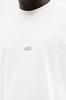 Men's Oversized T-shirt with Embroidered Metallic Logo – Interlock Machinist – Ecru S
