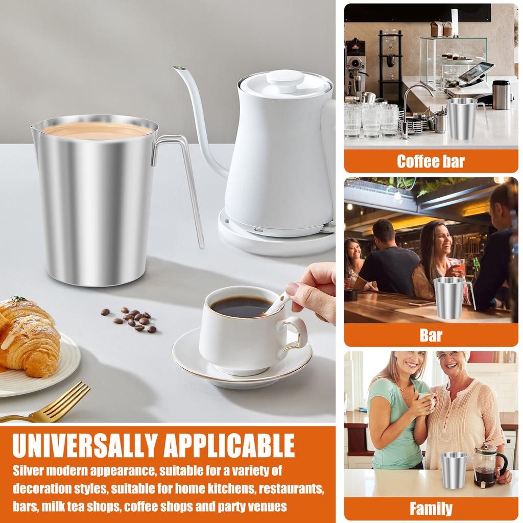 1500ML/2000ML Measuring Cup Stainless Steel Measuring Cups with Pour Spout and Handle Milk Frothing Cup for Kitchen Bar and Cafe