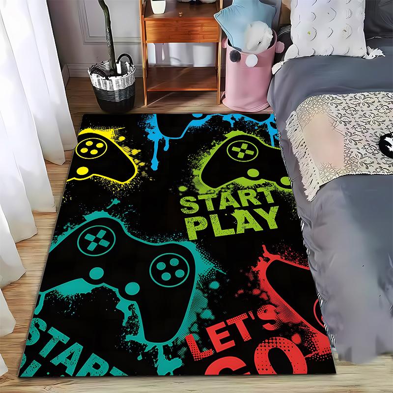 

Gaming controller carpet with vibrant colors and trendy design. Suitable for use as an anti-slip game mat for living room and bedroom sofas 40x60cm( 15x23in )