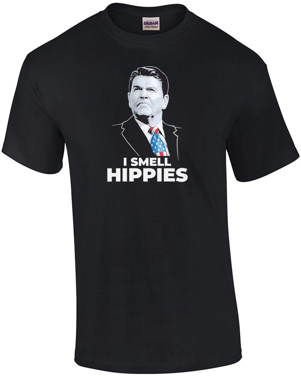 I Smell Hippies - Ronald Reagan T-shirt 3XL