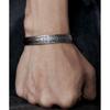 Mens Vintage Oxidized Tone Cuff Bracelet With Sword Motif Ethnic Retro Style