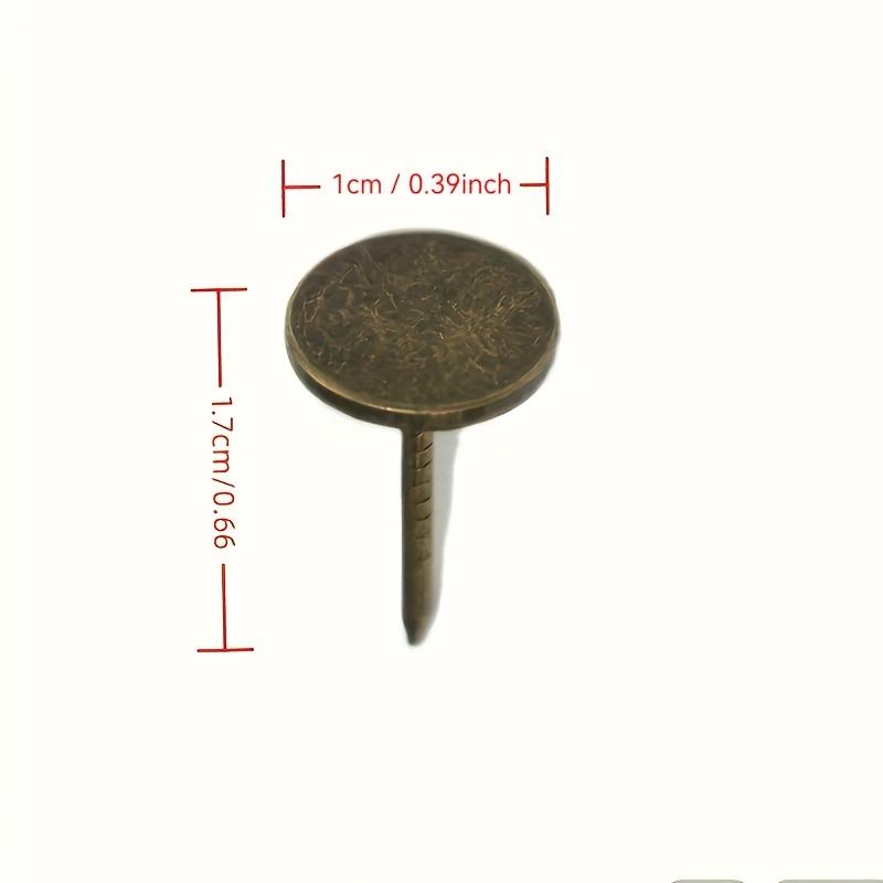 200-Piece Antique Bronze Soft Pad Nails 11x17mm for Furniture Sofa Wood Door Decorative Nails Wood Box Drum Jewelry