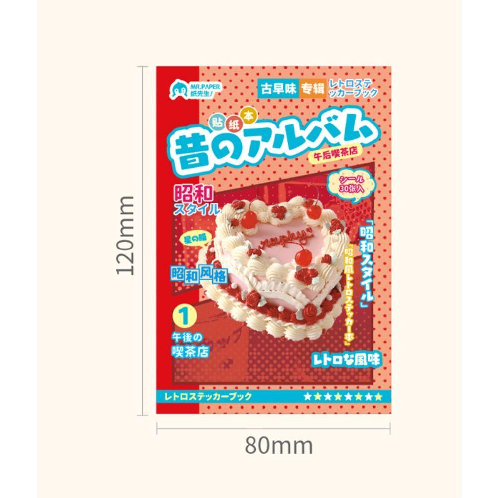 Retro Decorative Journal Stickers 30 Sheets Handmade Scrapbooking New Die Cut Sticker Book