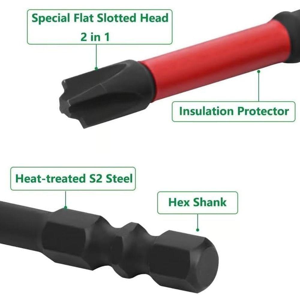 5/10Pcs Hex Shank Lmpact Screwdriver Bit Set 65/110mm Socket Switch Electrical Tools