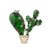 Delicate Stylish Cactus Design Oil Drop Alloy Brooch Wear Decoration Plant Pin