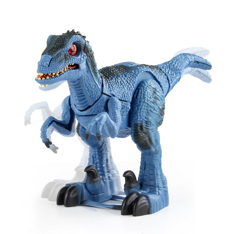 Children'S Electric Toy Velociraptor Walking Dinosaur Puzzle Diy Assembly Dinosaur Model Ornament