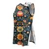 Women Shoulder Surgery Shirt Sleeveless Floral Print Top with Snap Buttons and Tear-Away Design Medical Recovery Apparel