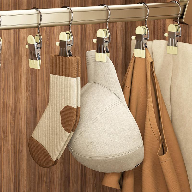 Portable Boot Hanger for Closet, Laundry Hooks with Clips, Boot Holder, Hanging Clips, Portable Multifunctional Hangers Single