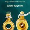 Copper Ball Valve for Gas & Water Heater: Internal/External Thread, Large Flow, Sizes 2-6 Points, 1 Inch