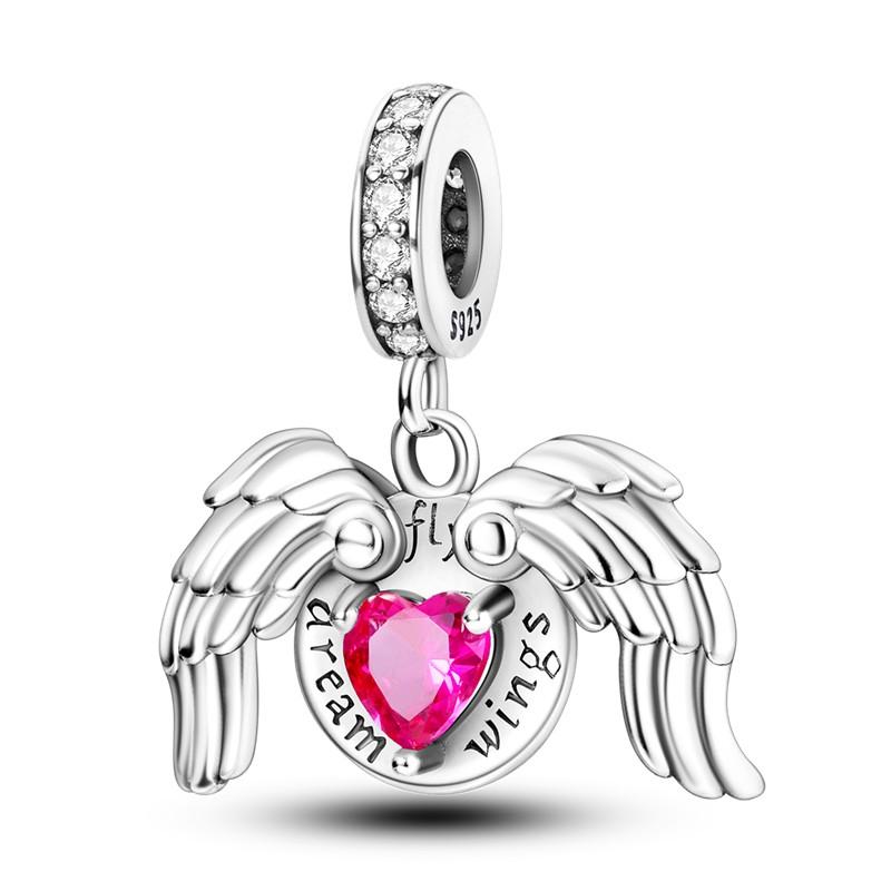 Thanksgiving Day Charms Beads Copper Love Family Flower Charm Dangle Accessories Bracelets Necklace Jewelry Marking