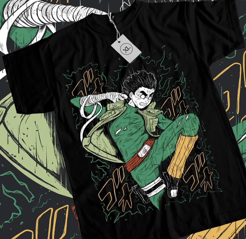Rock Lee T-Shirt Manga Strip Naruto Kakashi Anime Manga Unisex Tshirt All Size
