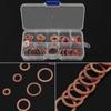 80PCS Multi-Use Copper Sump Plug Washers Storage Box Round Copper Washers Copper Washer Kit Generators